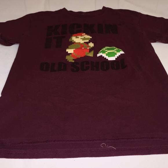 Kickin it old school mario shirt Clearance